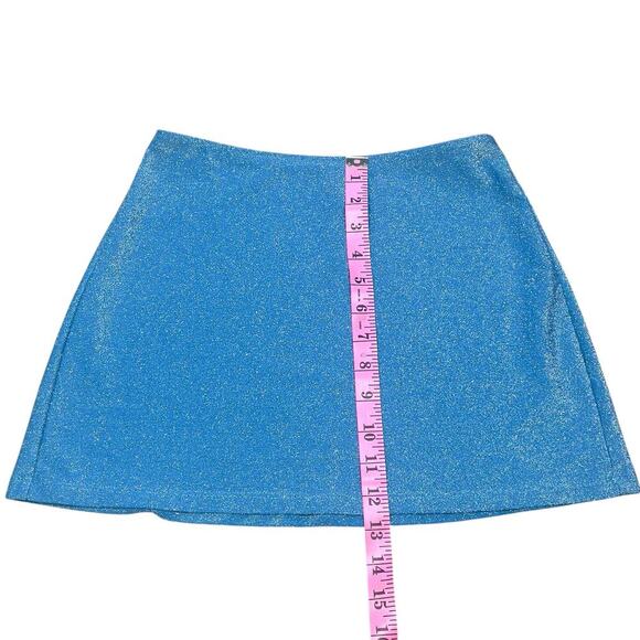 Victoria’s Secret Pink Shimmer Glitter Blue Mini Swim Cover Up Skirt XS - Picture 10 of 11